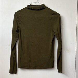 Olive Green Long Sleeve Women's Top